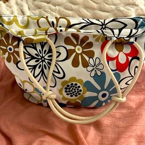 Canvas floral tote/purse